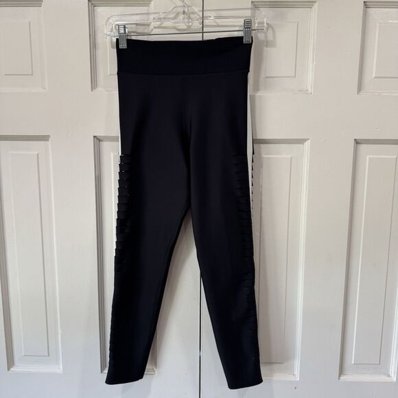 Ultracor Ultra High Silk Slash Ankle Leggings Compression Black Sexy $185 Size M - Picture 2 of 12
